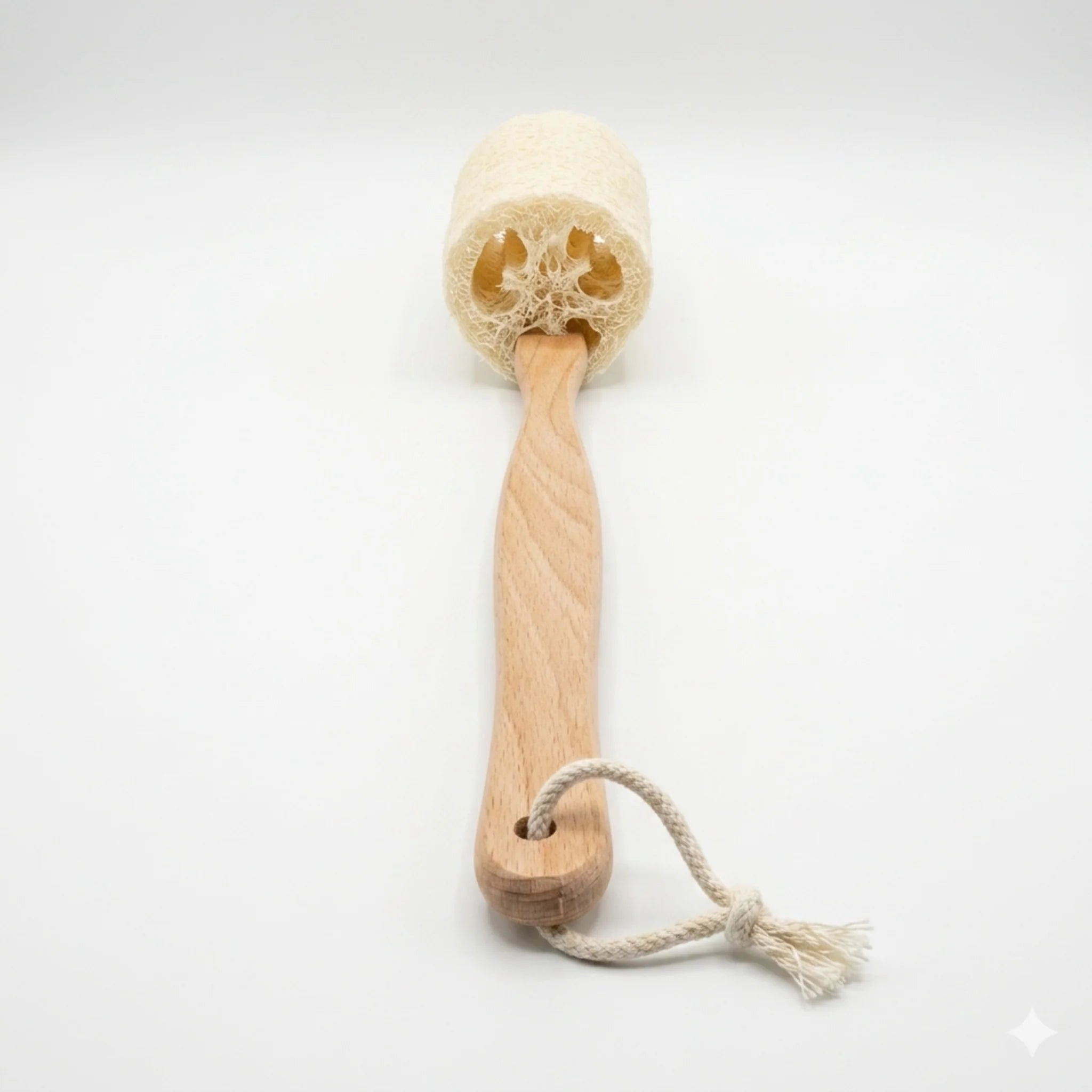 Natural Loofah Bath Brush W/Long Handle.