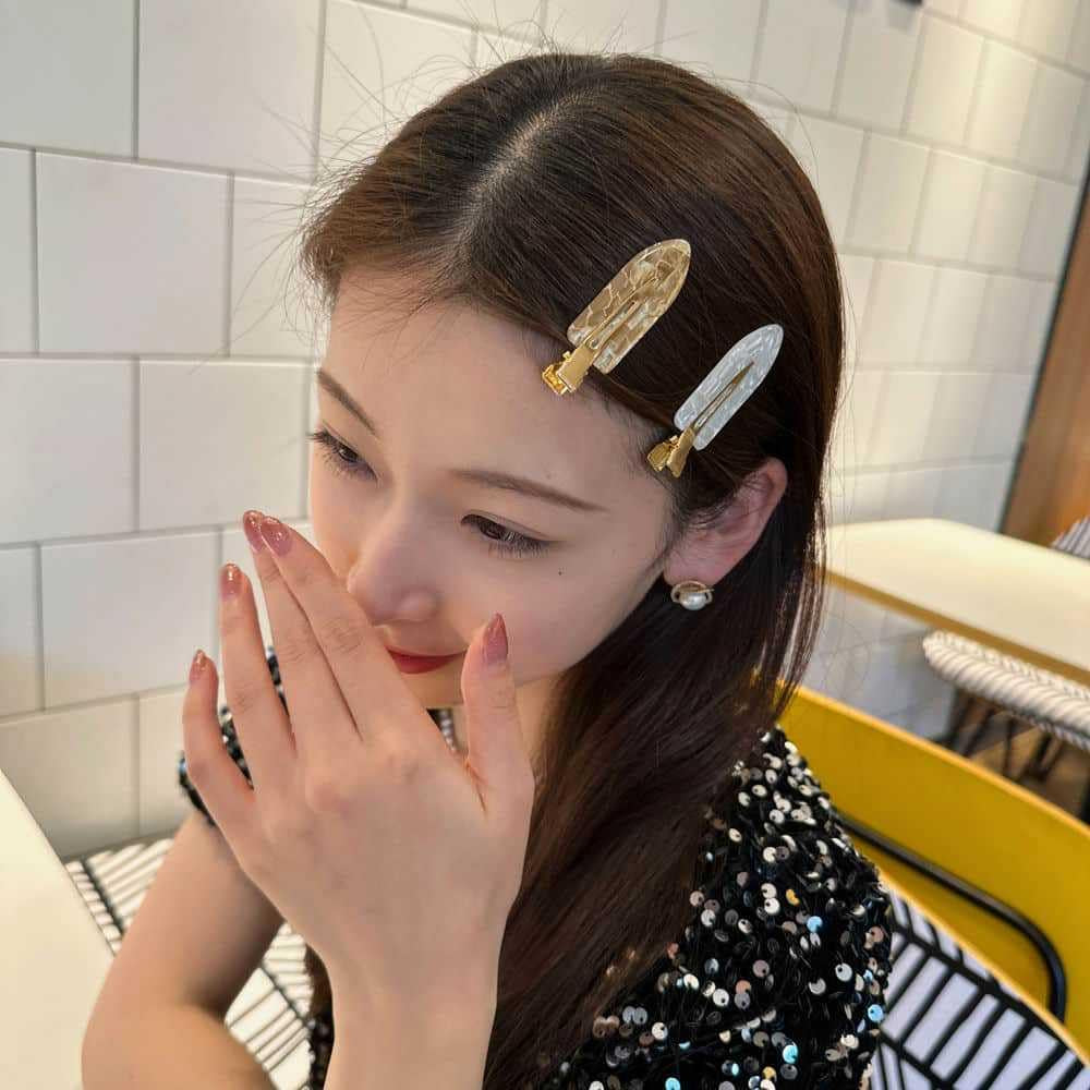 No Bend Hair Clips for Women Makeup Hair Barrettes No Crease Hair Clip 4 Pcs Acrylic Resin Flat Creaseless Hair Clips for Styling Salon Accessories No Dent Hair Clips