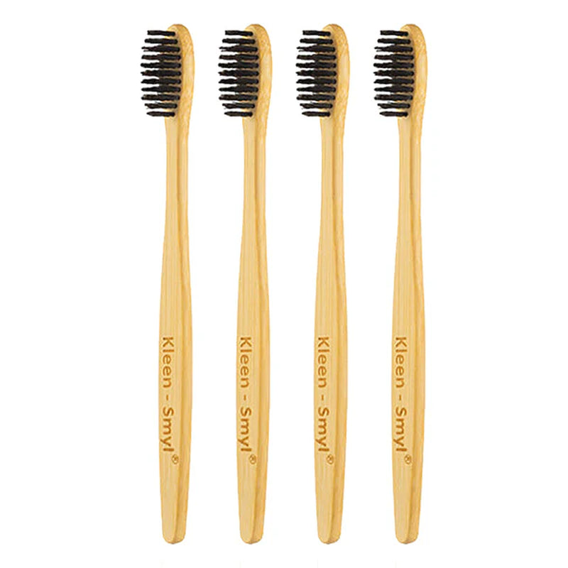 Kleen-Smyl Natural Bamboo Toothbrush 4Pk