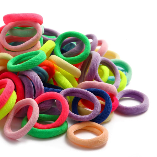 -100 PCS Hair Ties, Hair Elastics, Hair Accessories for Girls Women, Cotton Toddler Hair Ties for Girls and Kids (Multicolor)