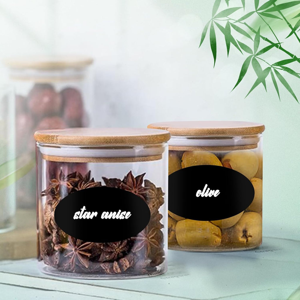 Oui Yogurt Jar Lids,  Leak Proof Wooden Lids Set with Silicone Sealing Rings, Reusable Natural Bamboo Canning Lids Covers with Bottle Label for 5 Oz Oui Yogurt Jars Storage (10 Pack)