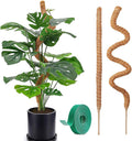 2 Pack 28" Bendable Moss Pole for Monstera Plant Support, Coco Coir Stakes for Climbing Plants, Indoor Trellis for Pothos, Philodendron & Houseplants – Adjustable Plant Support Kit