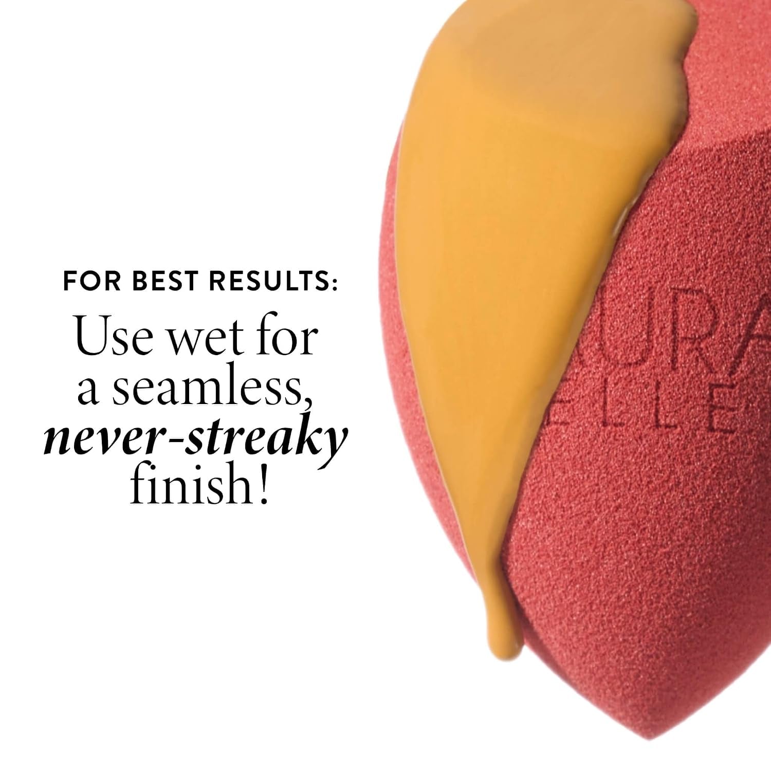 Full Face Blending Sponge, Easy Makeup Blender for Foundation & Concealer, Latex-Free for Sensitive Skin