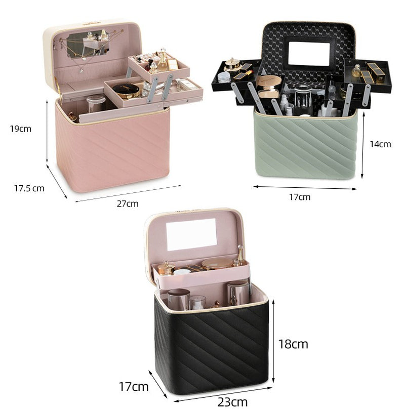 Portable Case Cosmetics and Jewelry Storage Box Nail Beauty Box