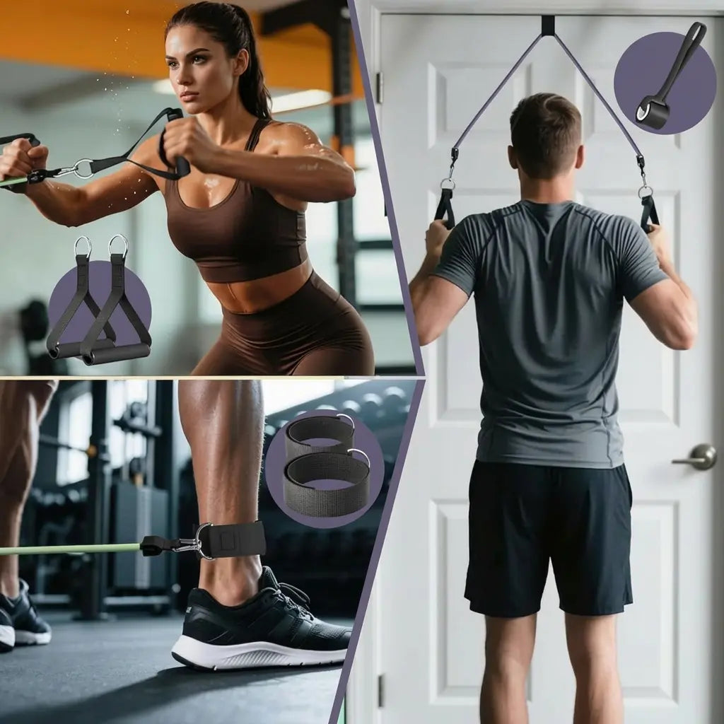 Resistance Bands, Exercise Bands with Handles for Men & Women, Perfect for Working Out, Strength Training, and Home Gym Fitness Equipment
