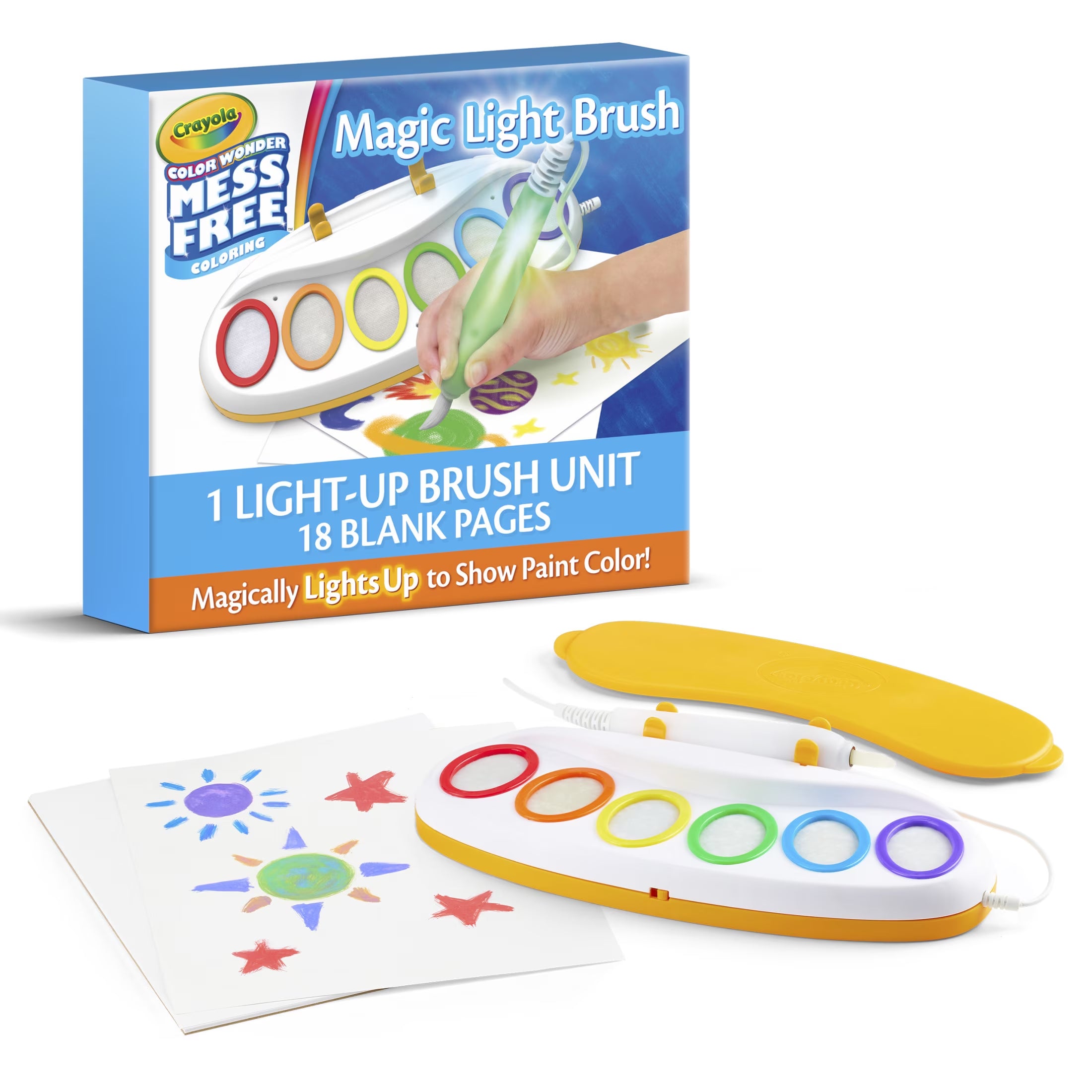 Color Wonder Magic Light Brush, Mess Free Kids Painting Set, Preschool Supplies, Toddler Activities, Educational Toys, Holiday & Christmas Gifts for Ages 3+