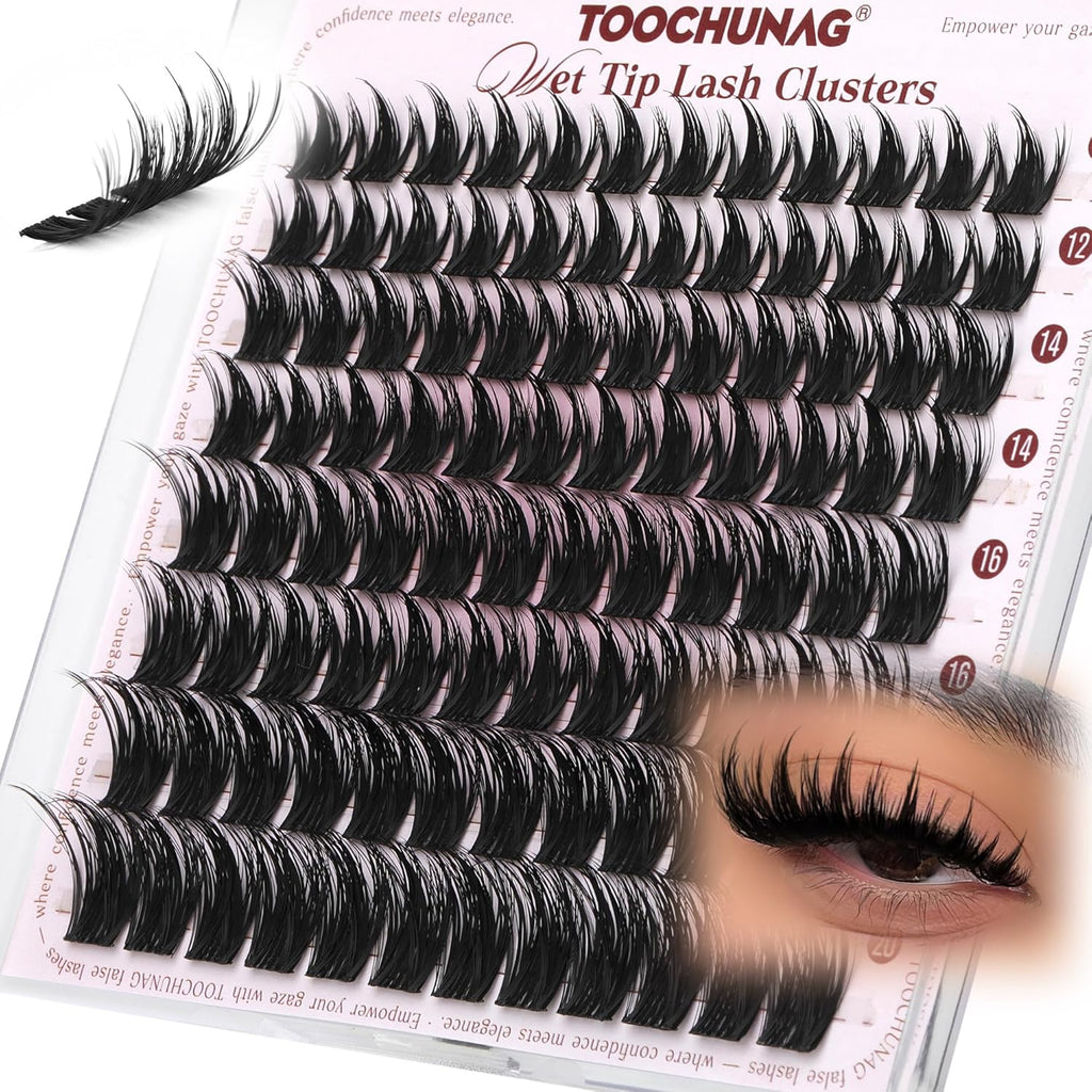 Anime Lash Clusters 12-20Mm Manga Eyelash Clusters Volume Cluster Eyelash Extensions D Curly Lashes Clusters DIY Lash Extensions Wispy Individual Lashes
