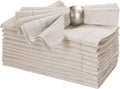 Linen Flax Cotton Cloth Dinner Napkins Set of 12 – 18X18 Natural Fabric with Hemstitched Mitered Corners – Machine Washable Wedding, Cocktail & Party Table Napkins