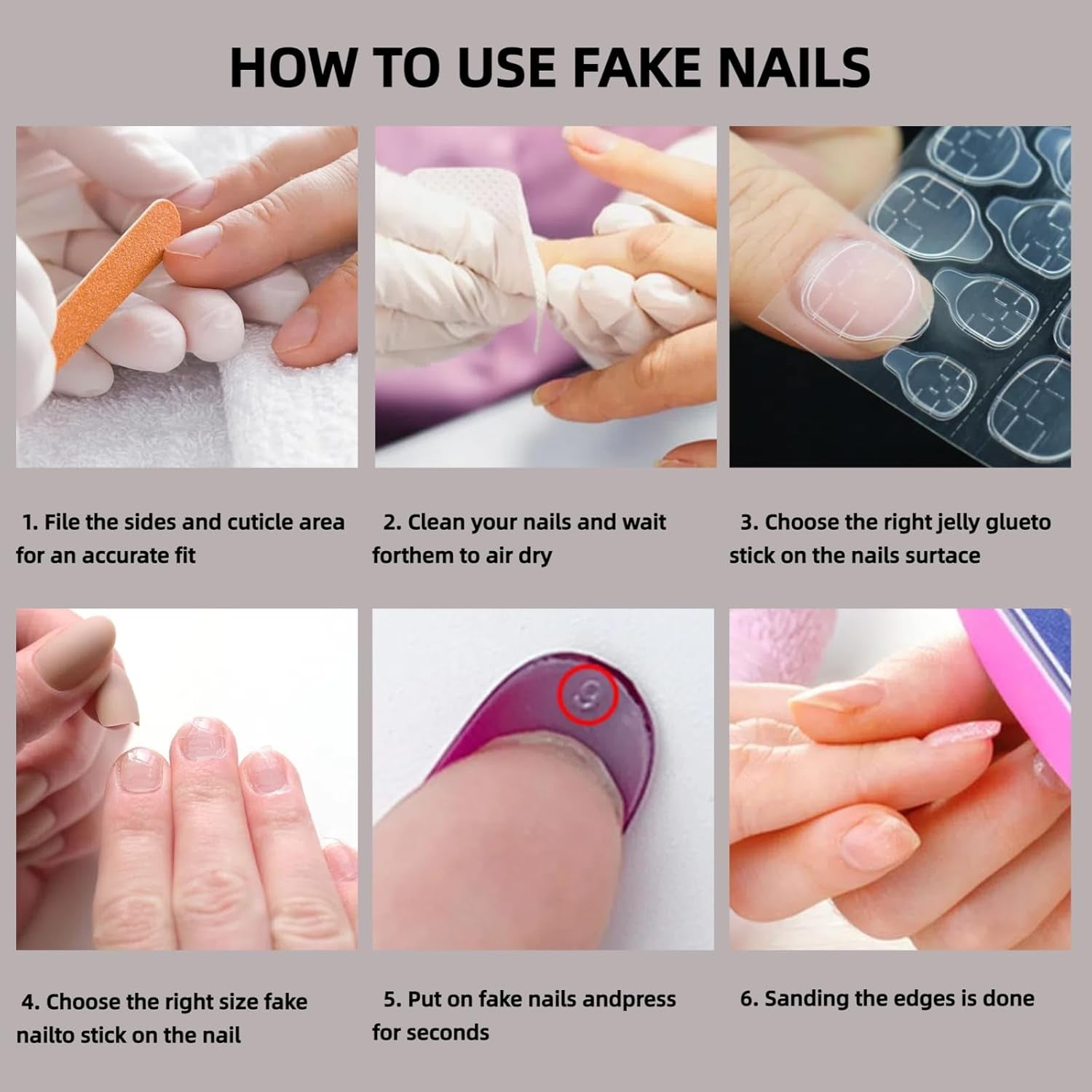 Square Press on Nails Short Fake Nails Purple Gradient Glue on Nail Glitter Acrylic Nails Glossy False Nails Press on Nails for Women and Girls 24Pcs