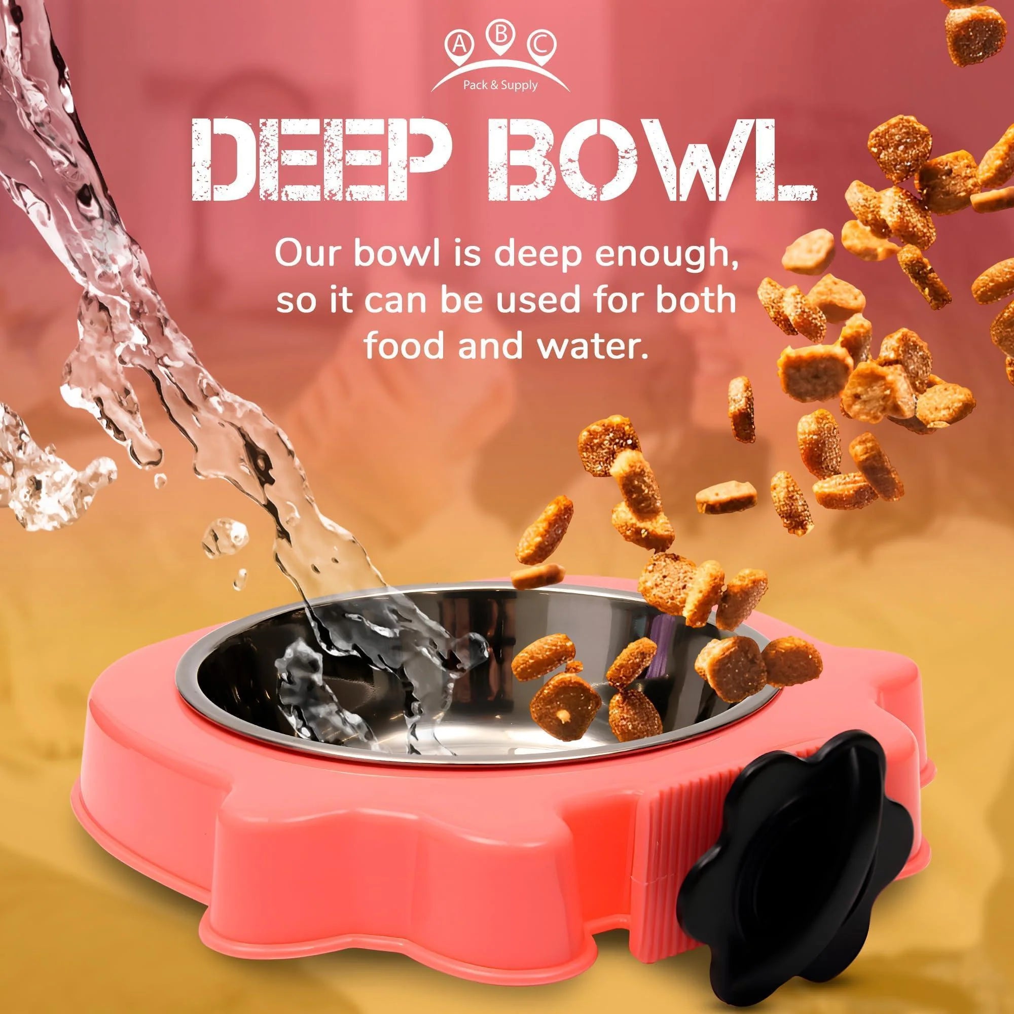 Pink Water Bowl for Dog Crate 7.5X7.4X1.7 Inch Cat and Dog Crate Water Bowl No Spill Stainless Steel Kennel Accessories Pet Carrier Food Dish Rabbit Cage Feeder